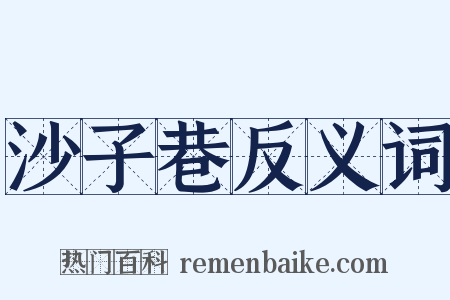 沙子巷反义词是什么意思的图片